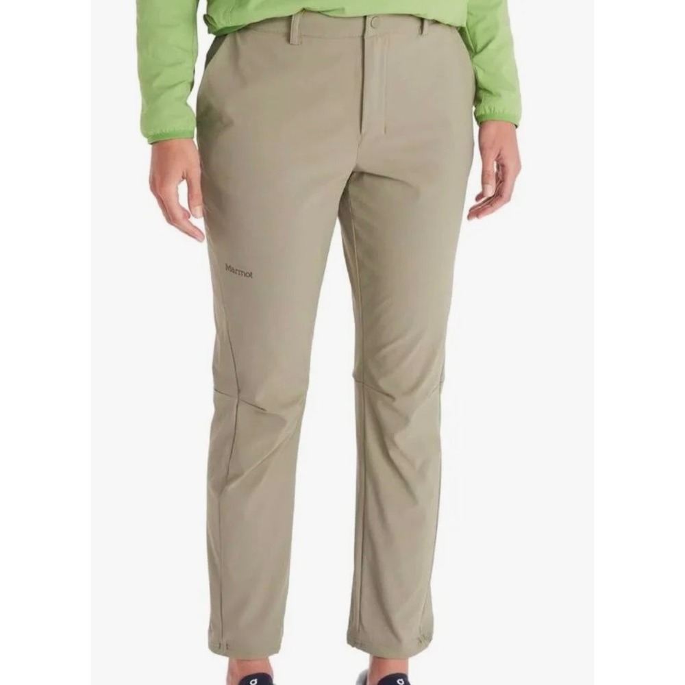 Marmot Womens Scree Tan Hiking Pants Articulated Knees UPF 50+ Size 10